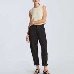 Everlane The Tencel Relaxed Chino Pant Size 0 New Office Career Business Black